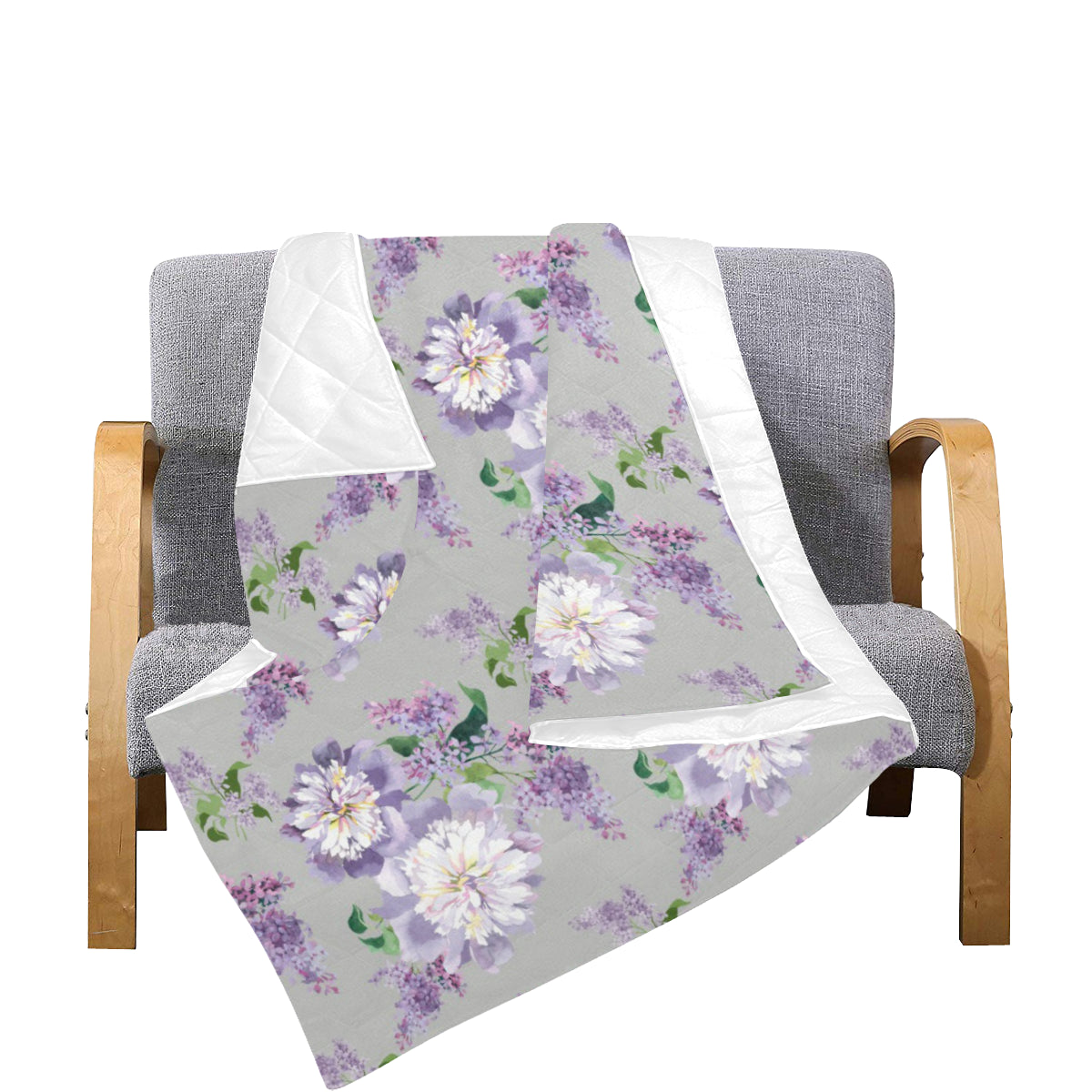 Lilac Pattern Print Design LI07 Premium Quilt