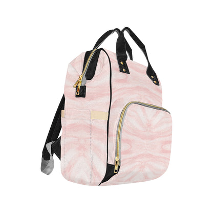 Marble Pattern Print Design 03 Diaper Bag Backpack