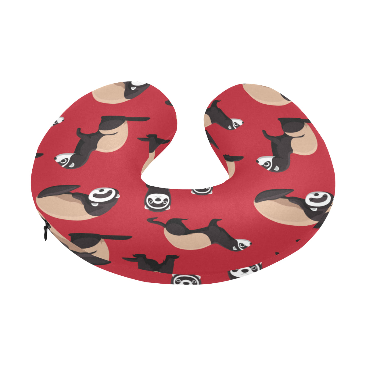 Ferret Pattern Print Design 02 U-Shaped Travel Neck Pillow