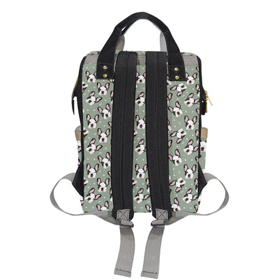 Boston Terrier Pattern Print Design 05 Diaper Bag Backpack