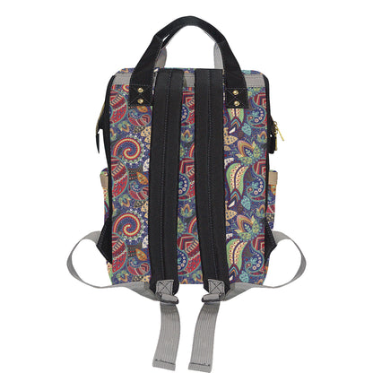 Paisley Boho Pattern Print Design A03 Diaper Bag Backpack