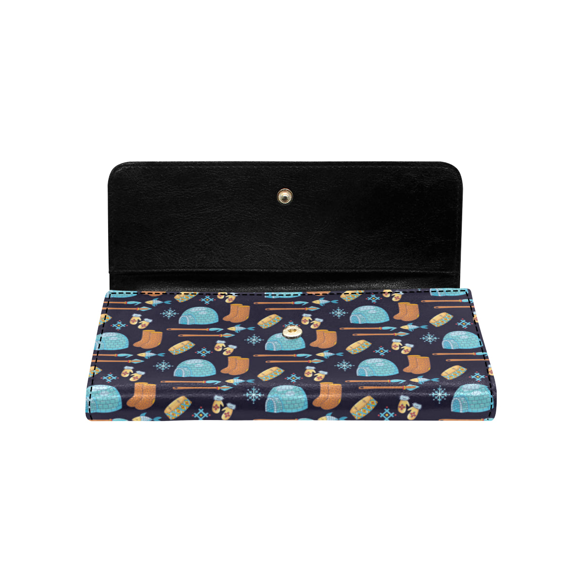 Eskimo Pattern Print Design 02 Women's Trifold Wallet