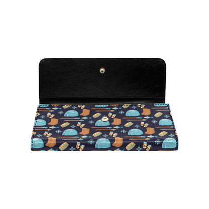 Eskimo Pattern Print Design 02 Women's Trifold Wallet