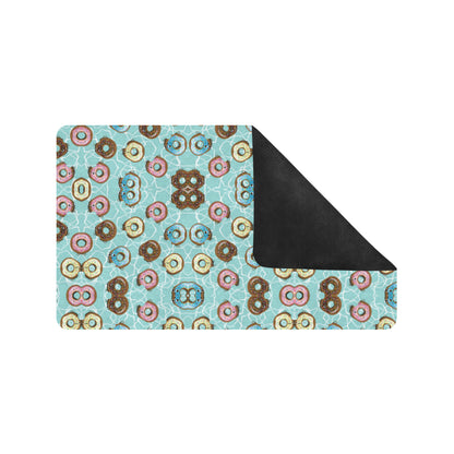 Emoji Donut Print Pattern Rubber Doormat