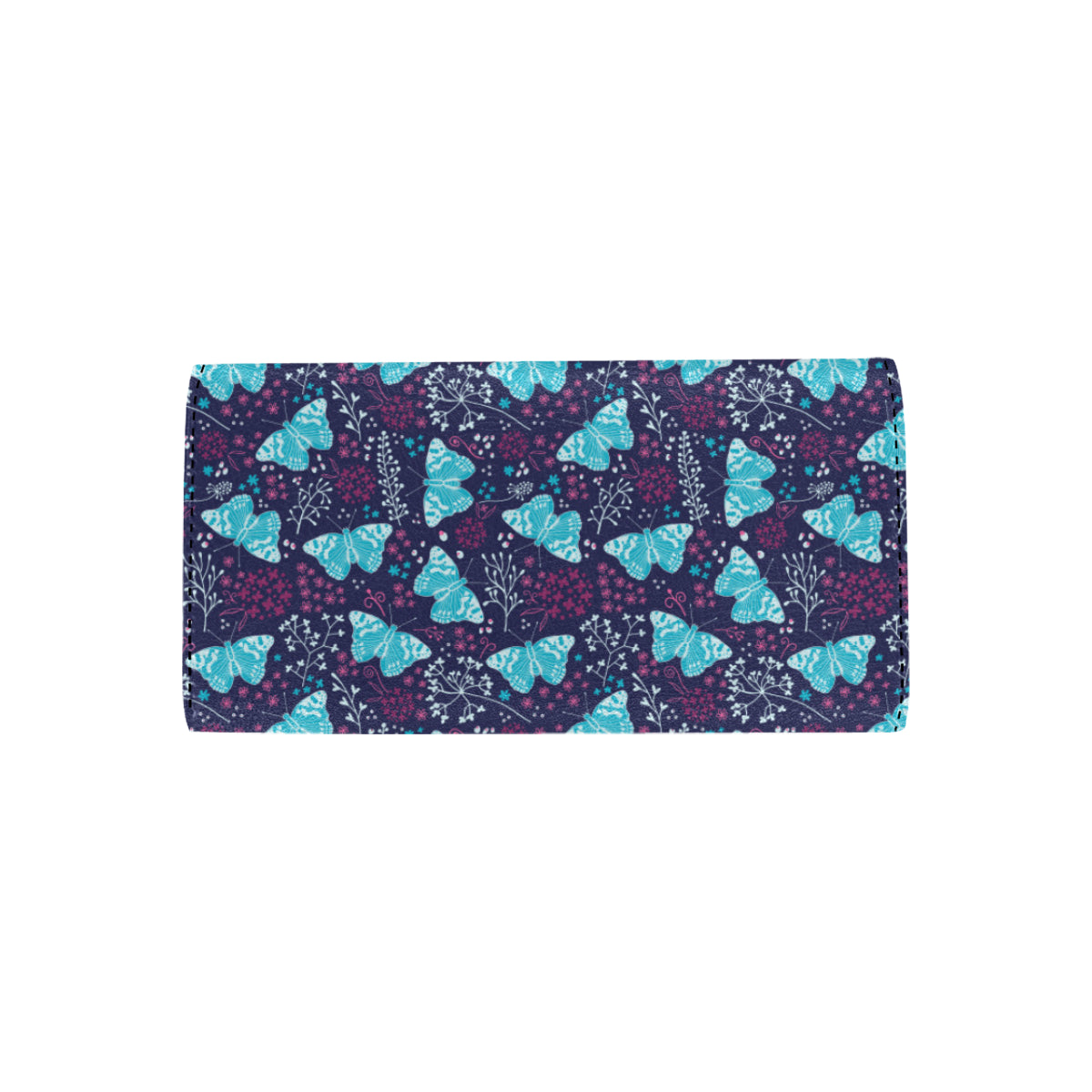 Butterfly Pattern Print Design 011 Women's Trifold Wallet