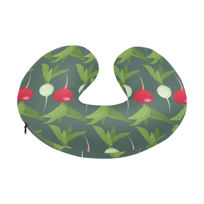Radish Pattern Print Design A03 U-Shaped Travel Neck Pillow