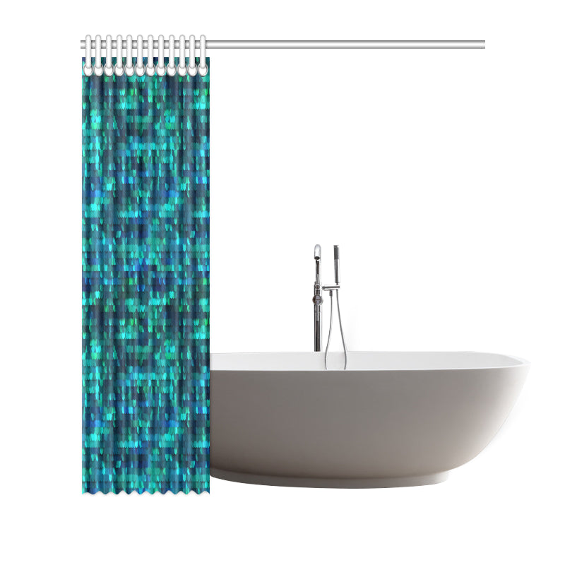 Mermaid Scales Pattern Print Design 06 Shower Curtain