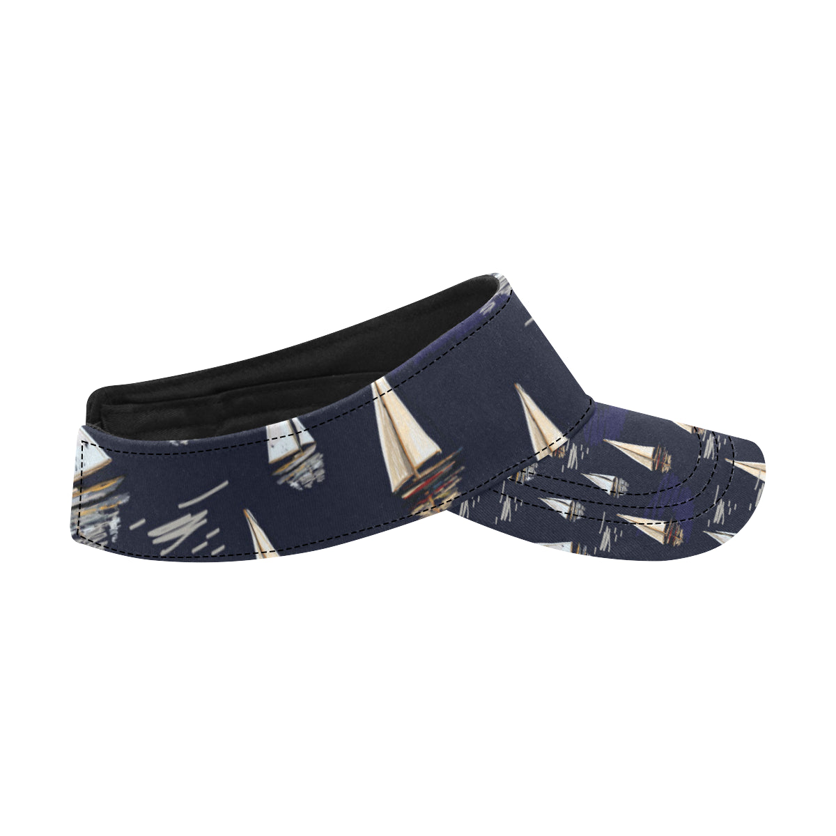 Sailing Ships Pattern Print Design A05 Unisex Sun Visor