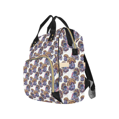 Turkey Pattern Print Design 01 Diaper Bag Backpack