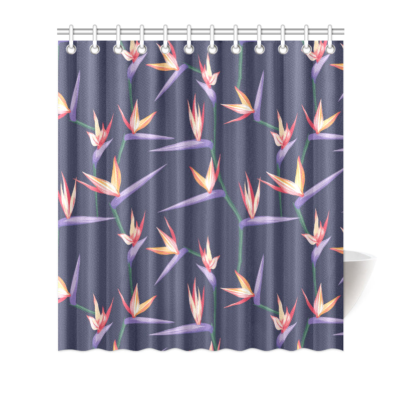 Bird Of Paradise Pattern Print Design BOP015 Shower Curtain