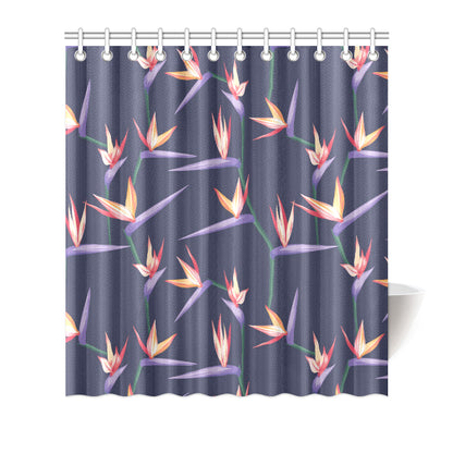 Bird Of Paradise Pattern Print Design BOP015 Shower Curtain