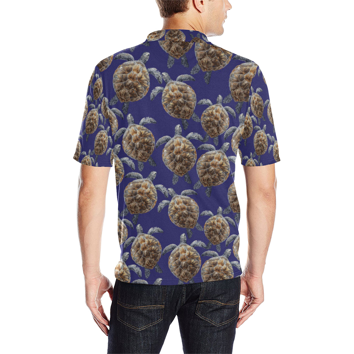 Sea Turtle Pattern Print Design T05 Men Polo Shirt