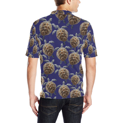 Sea Turtle Pattern Print Design T05 Men Polo Shirt