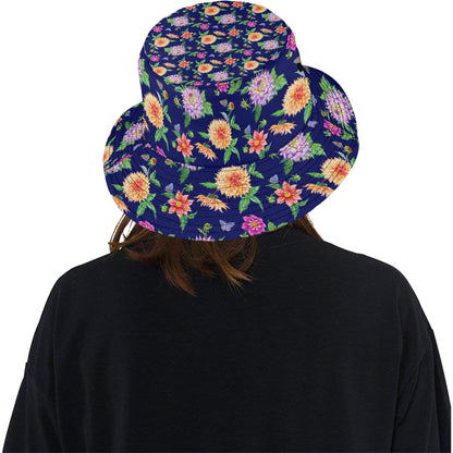 Dahlia Pattern Print Design DH010 Unisex Bucket Hat