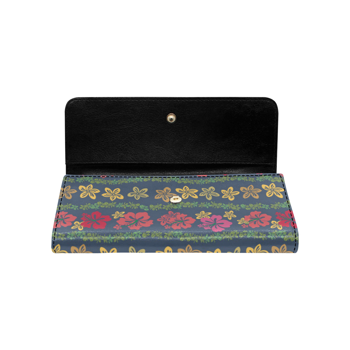 Hawaiian Themed Pattern Print Design H018 Women's Trifold Wallet
