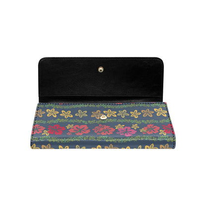Hawaiian Themed Pattern Print Design H018 Women's Trifold Wallet