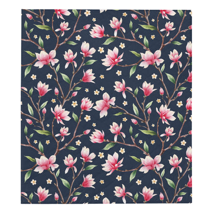 Magnolia Pattern Print Design MAG09 Premium Quilt