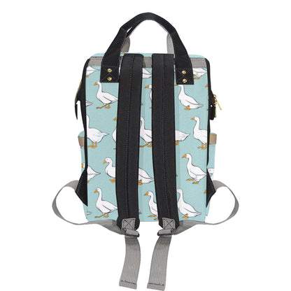 Goose Pattern Print Design 02 Diaper Bag Backpack