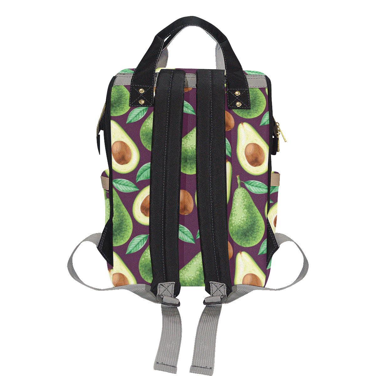 Avocado Pattern Print Design AC08 Diaper Bag Backpack