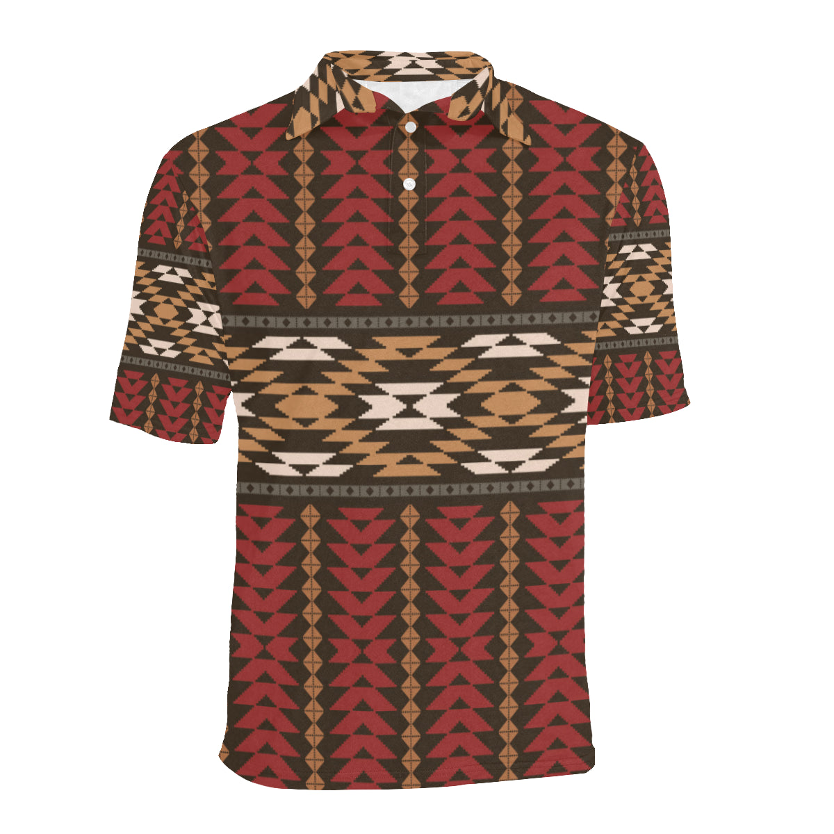 Native Pattern Print Design A02 Men Polo Shirt