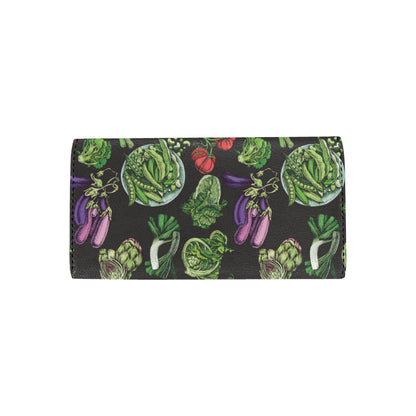 Lettuce Pattern Print Design 01 Women's Trifold Wallet