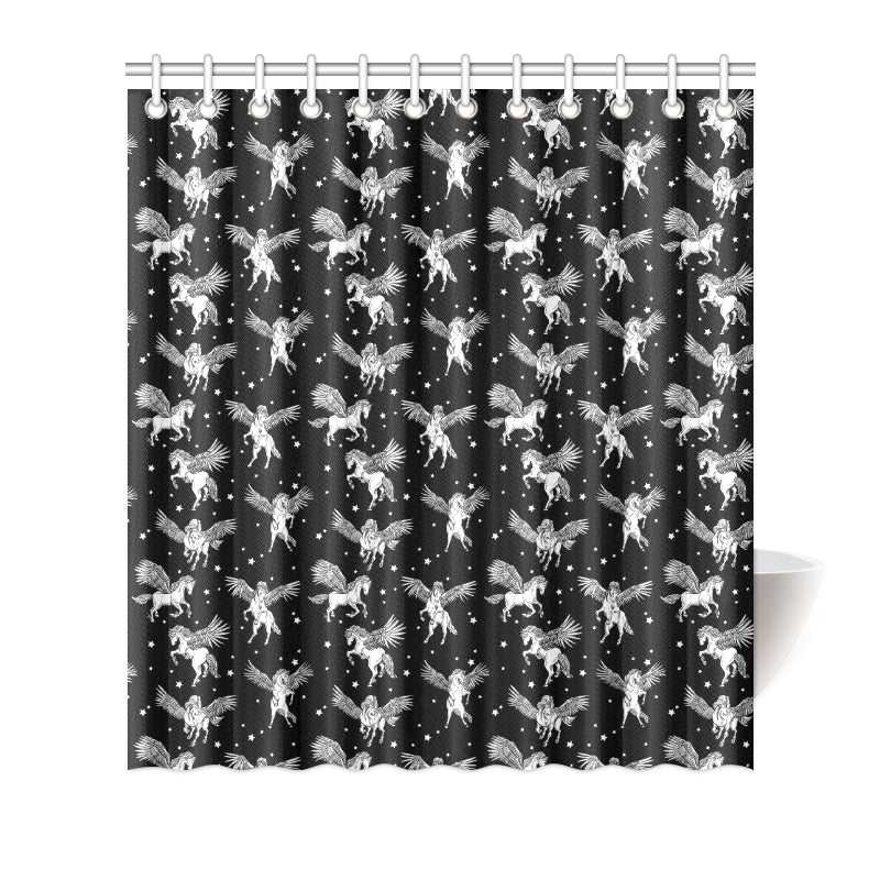 Pegasus Pattern Print Design 01 Shower Curtain