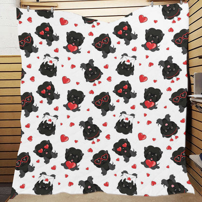 Affenpinscher Pattern Print Design 01 Premium Quilt