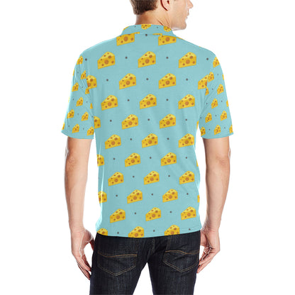 Cheese Pattern Print Design 02 Men Polo Shirt