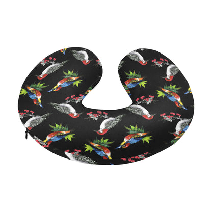 Birds Pattern Print Design 06 U-Shaped Travel Neck Pillow