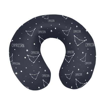 Capricorn Zodiac Pattern Print Design 01 U-Shaped Travel Neck Pillow