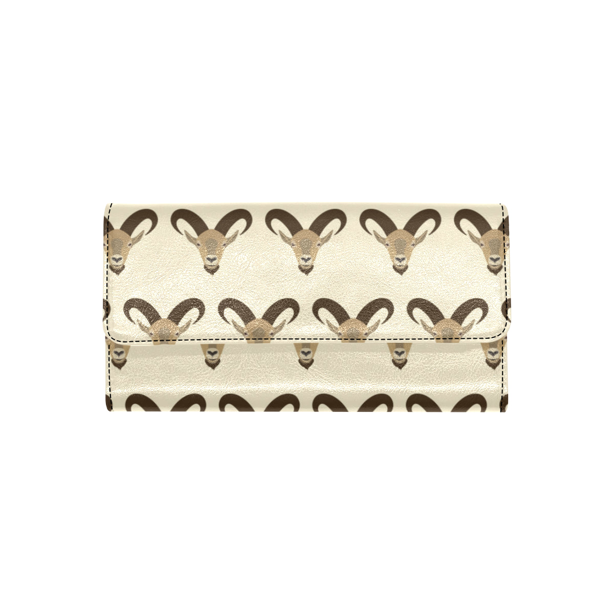 Goat Pattern Print Design 01 Women's Trifold Wallet
