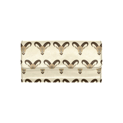 Goat Pattern Print Design 01 Women's Trifold Wallet