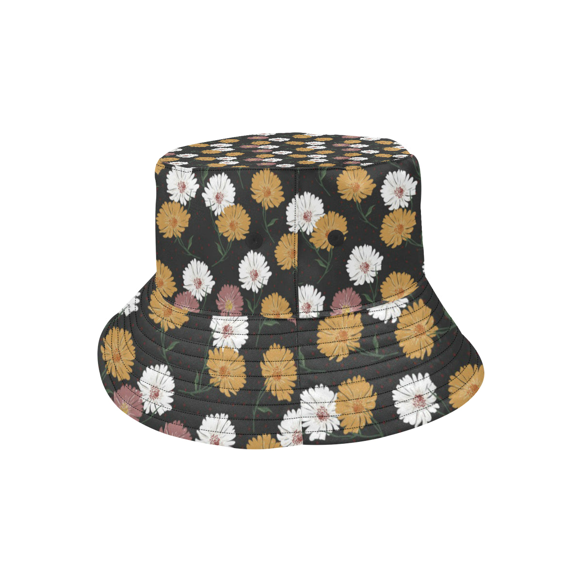 Daisy Pattern Print Design DS04 Unisex Bucket Hat