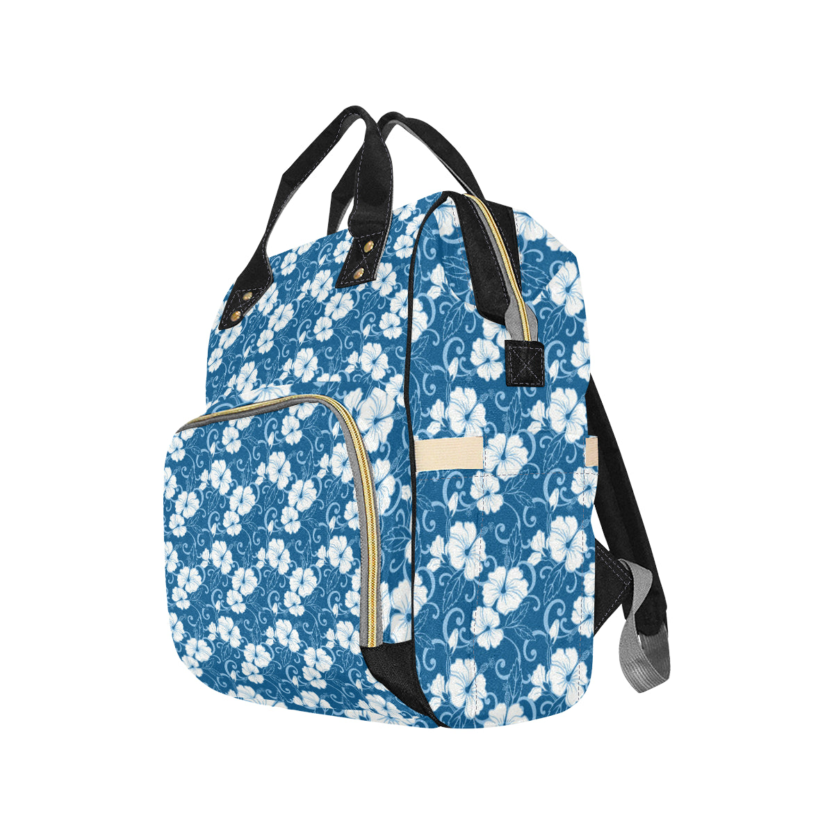 Hibiscus Pattern Print Design HB03 Diaper Bag Backpack