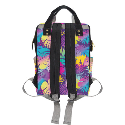 Palm Leaf Pattern Print Design A04 Diaper Bag Backpack