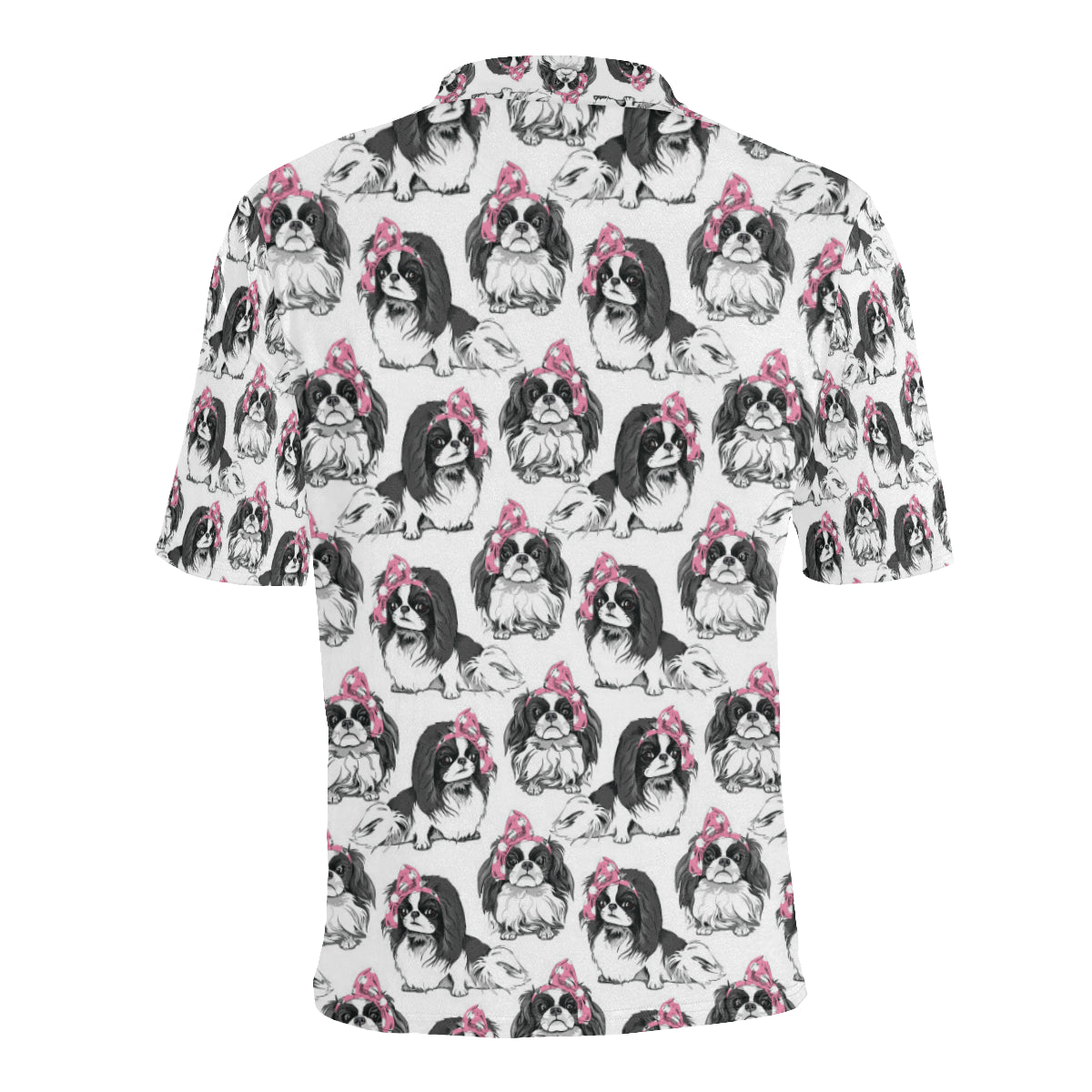 Japanese Chin Pattern Print Design 01 Men Polo Shirt
