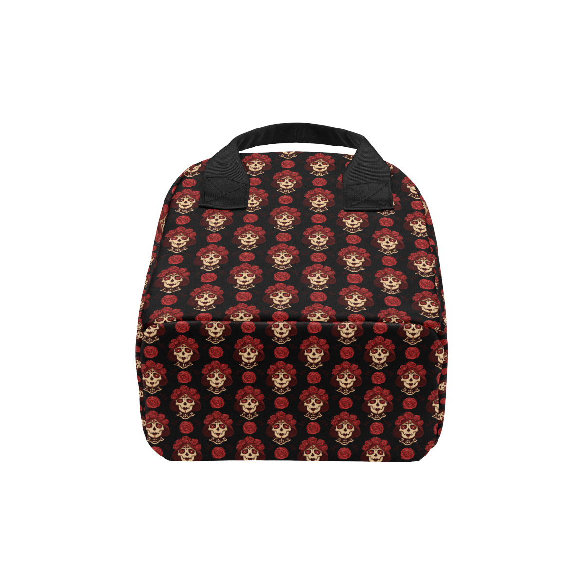 Day of the Dead Skull Girl Pattern Insulated Lunch Bag