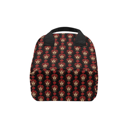 Day of the Dead Skull Girl Pattern Insulated Lunch Bag
