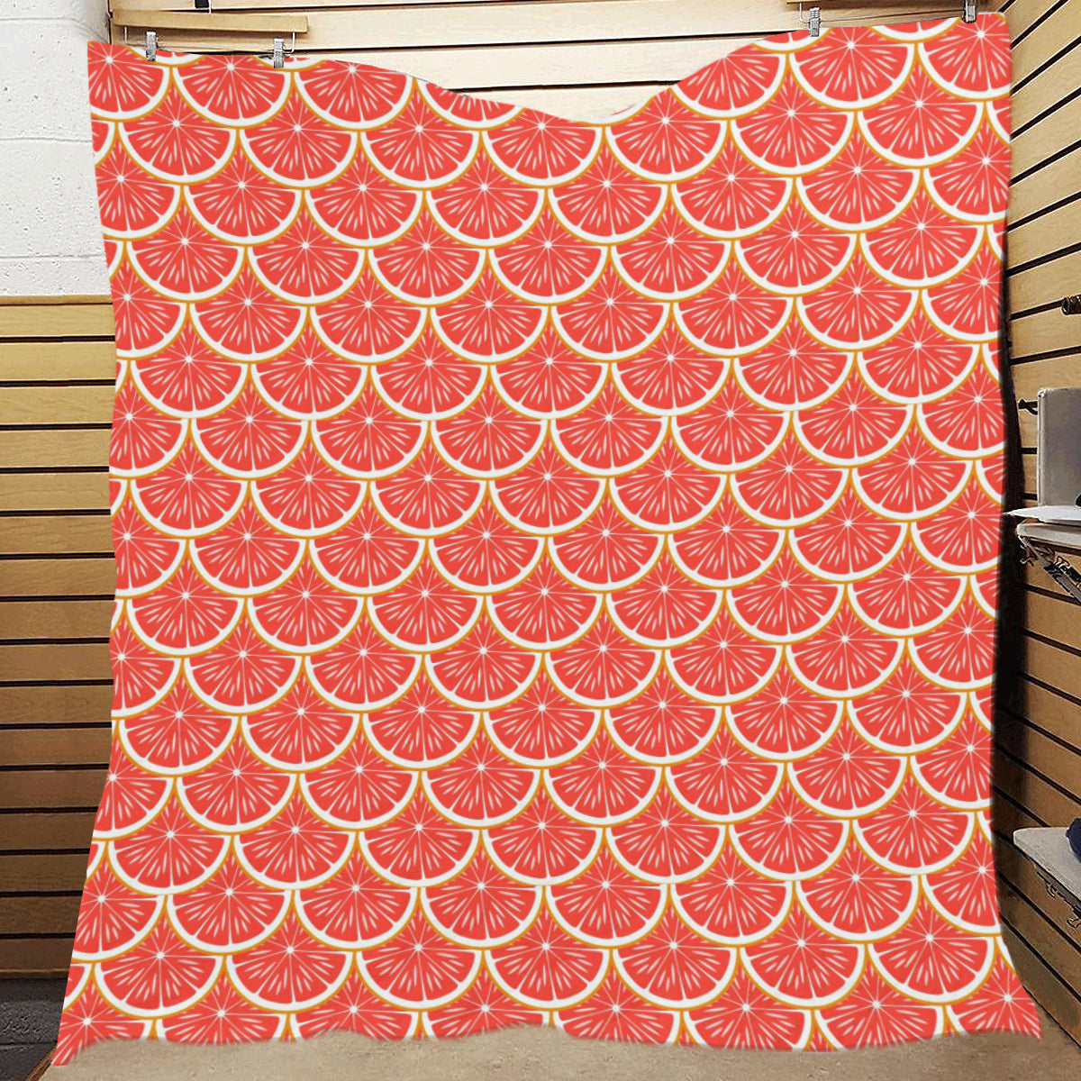 Grapefruit Pattern Print Design GF07 Premium Quilt