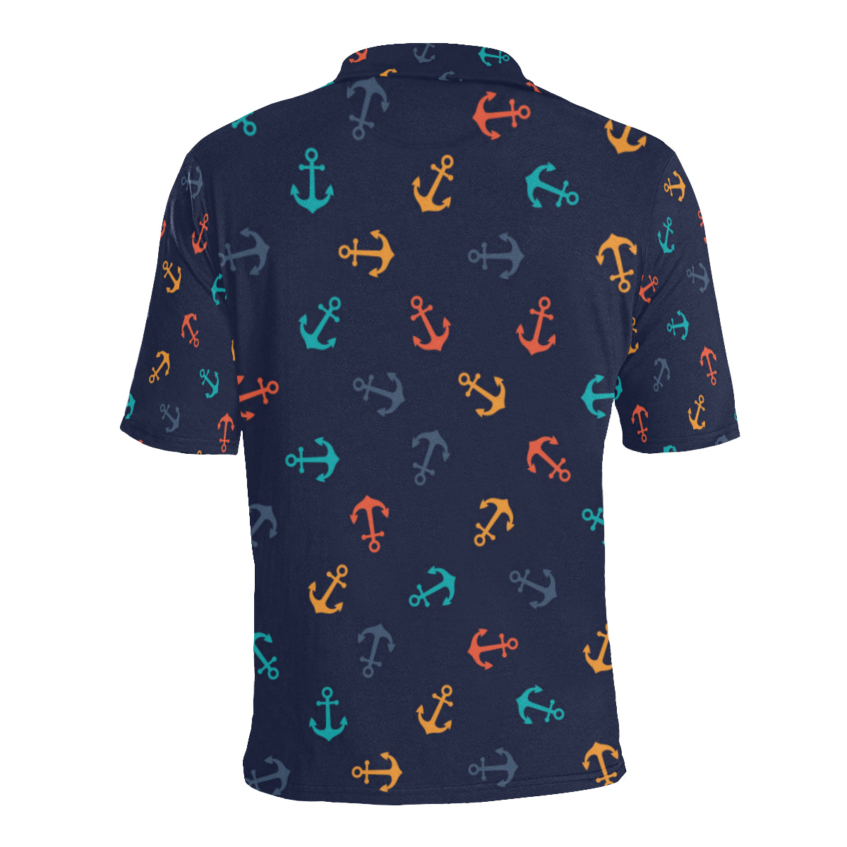 Anchor Pattern Print Design 05 Men Polo Shirt