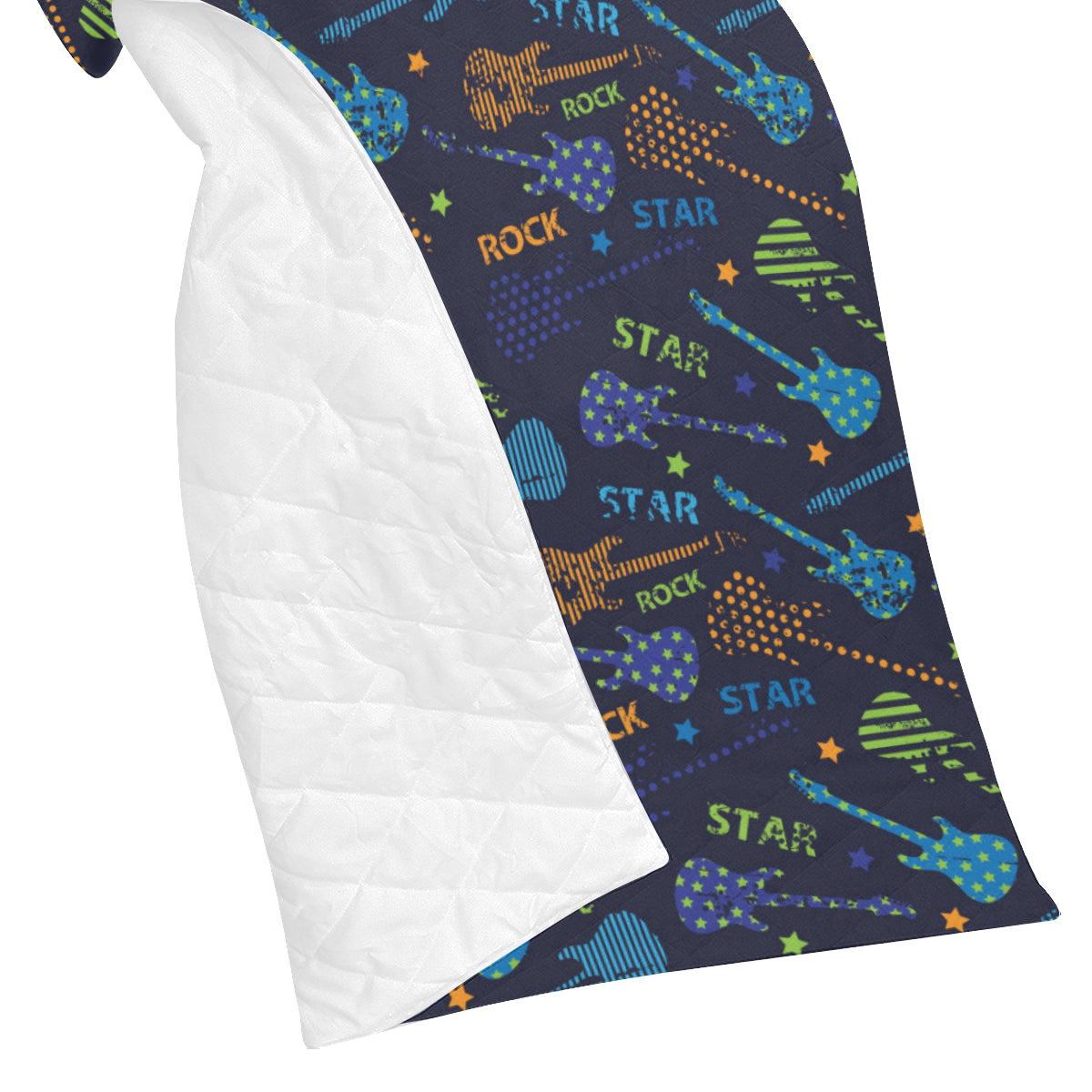 Rock and Roll Pattern Print Design A04 Premium Quilt