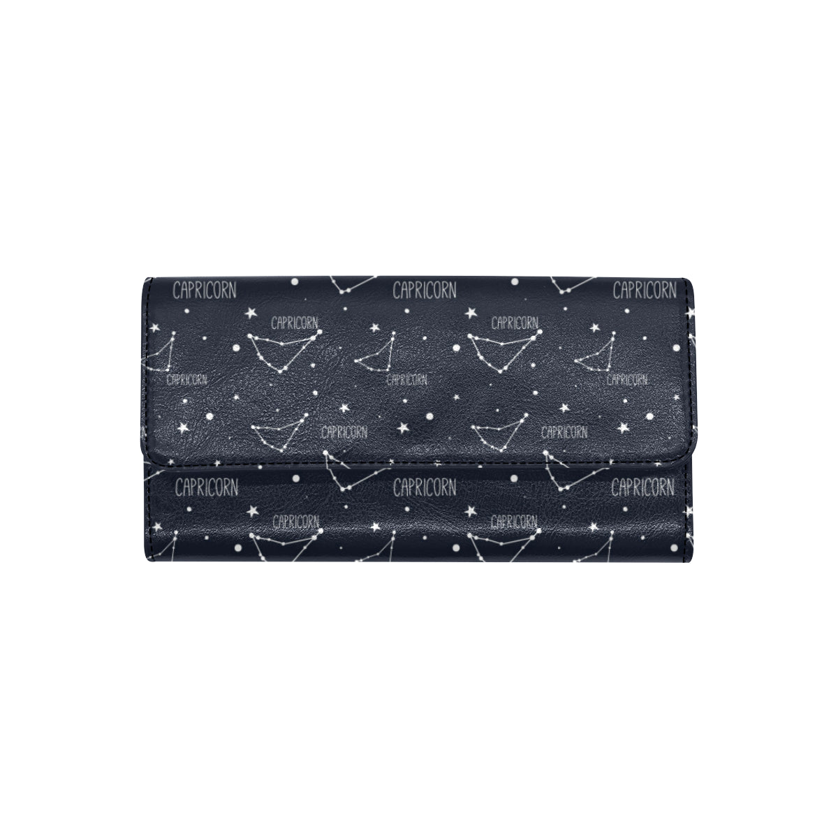Capricorn Zodiac Pattern Print Design 01 Women's Trifold Wallet