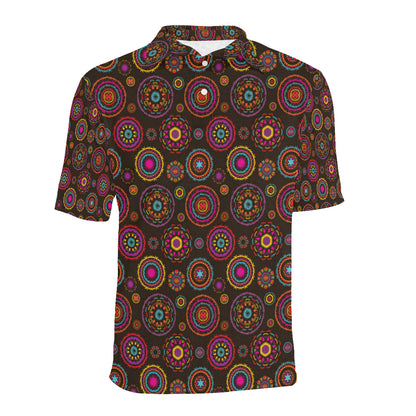 Bohemian Pattern Print Design 01 Men Polo Shirt