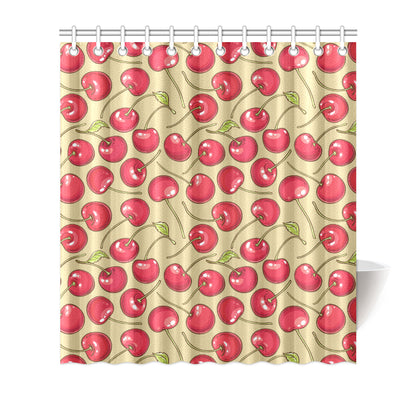 Cherry Pattern Print Design CH05 Shower Curtain