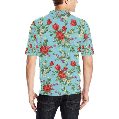 Summer Floral Pattern Print Design SF011 Men Polo Shirt