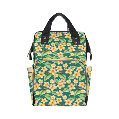 Plumeria Pattern Print Design PM07 Diaper Bag Backpack