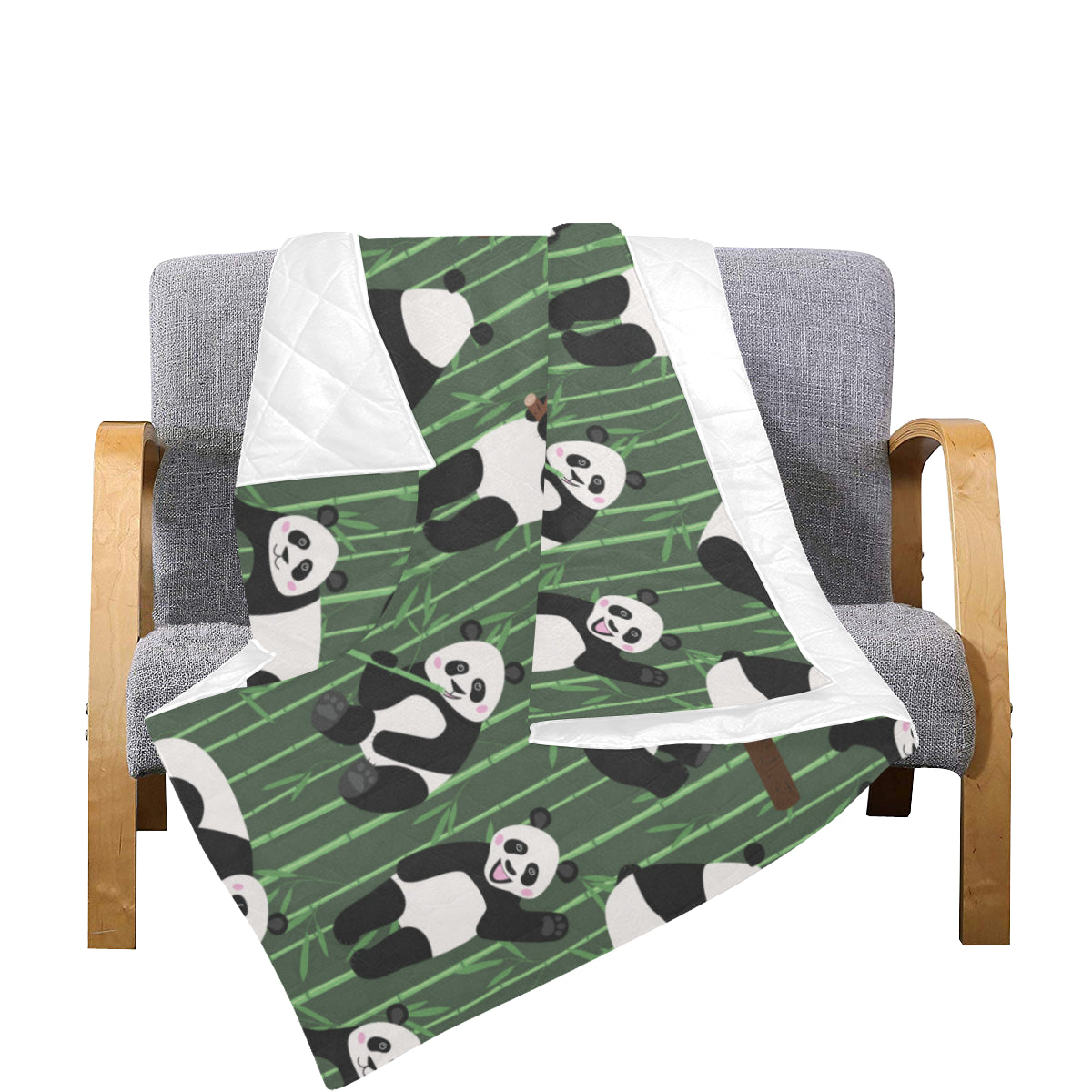 Panda Pattern Print Design A04 Premium Quilt