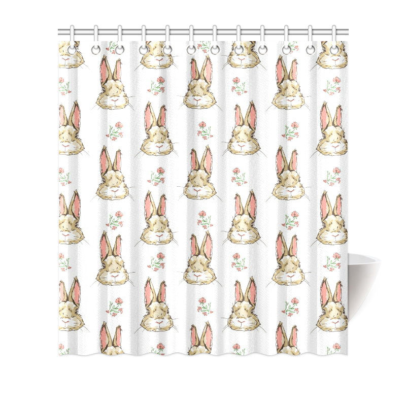 Rabbit Pattern Print Design RB09 Shower Curtain