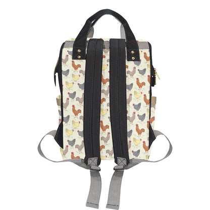 Chicken Pattern Print Design 05 Diaper Bag Backpack