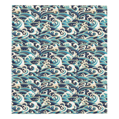 Surf Wave Pattern Premium Quilt